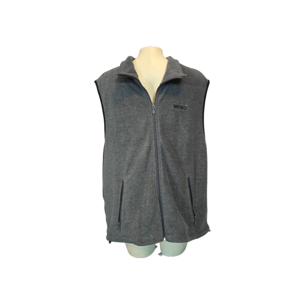NEBO Men's Gray Zip-Up‎ Fleece Vest
